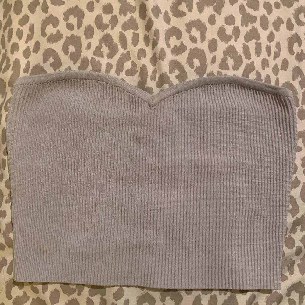 grey crop top, size s, from La Hearts